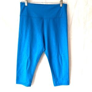 NWOT ZYIA Active Royal Blue Willow Light N Tight Hi Rise Crop Leggings SZ 12